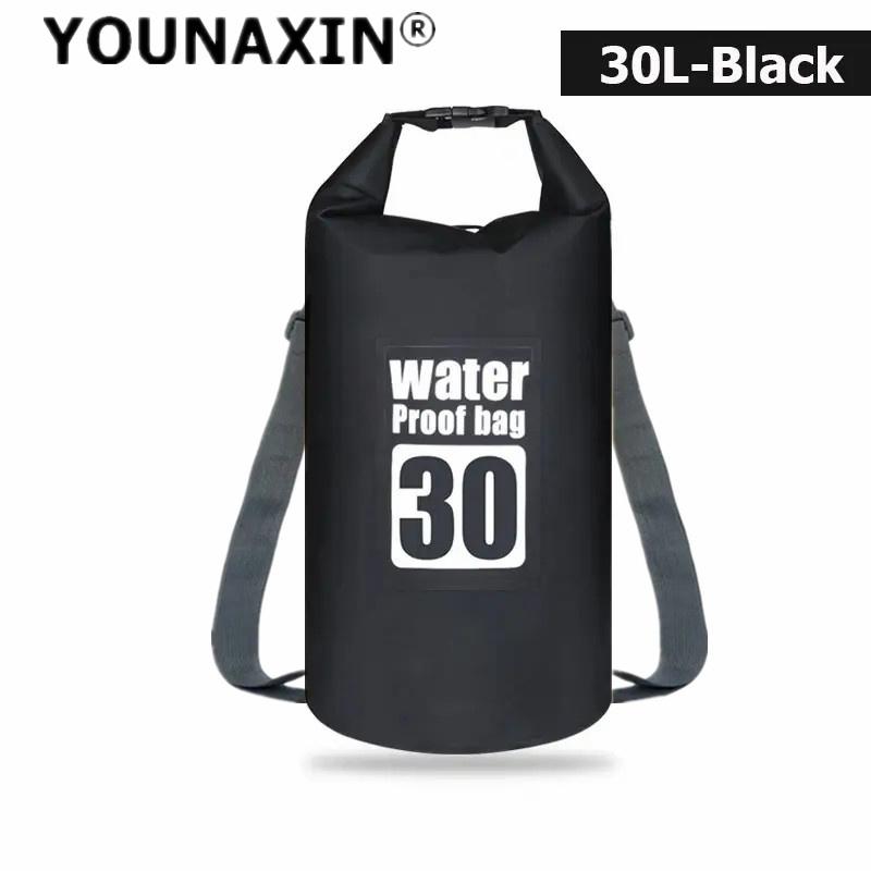 30L PVC Waterproof Dry Bag Outdoor Diving Foldable Storage Beach Swimming Bag Rafting River Ocean Backpack