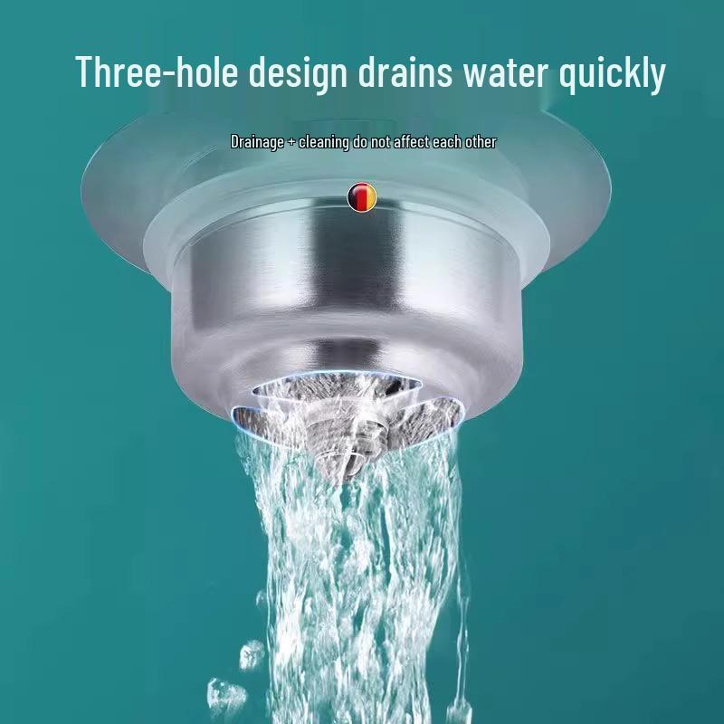 Durable Kitchen Sink Pop-up Basin: Insect-Proof, Leak-Proof, Odor-Proof, Anti-Clogging Vegetable Washing Net.