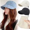 Ponytail Beach Caps Foldable Bucket Hat Summer Sun Hat Men Women