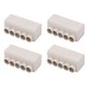 4pcs ZK 516 Splitter Wire Connector 1 To 5 1000V 80A Brass Conductor High Power Inline Terminal