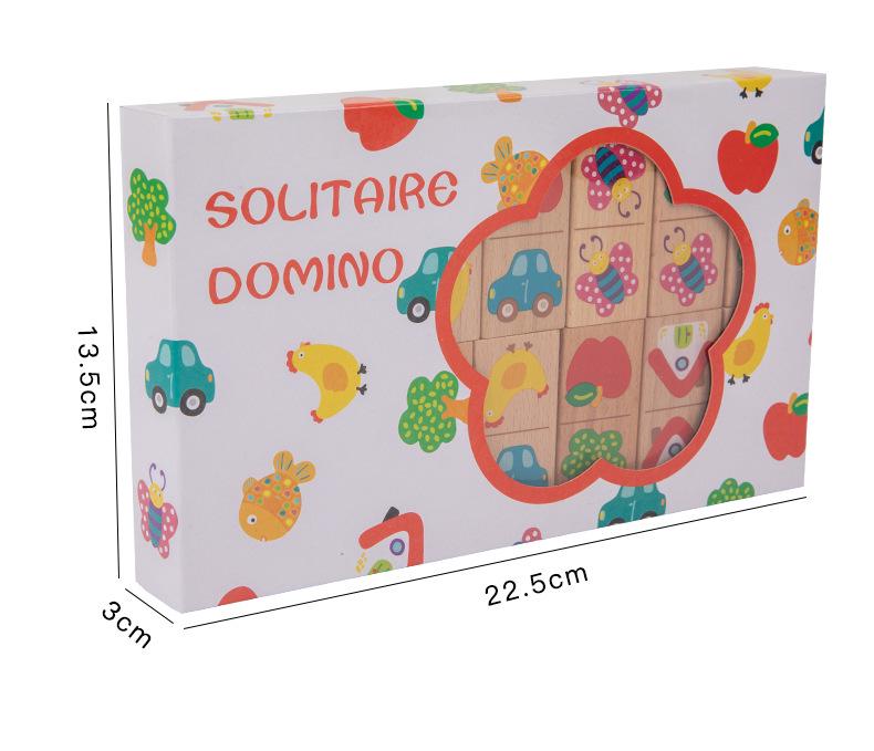 Children's Educational Wooden Idiom Domino Puzzle Set