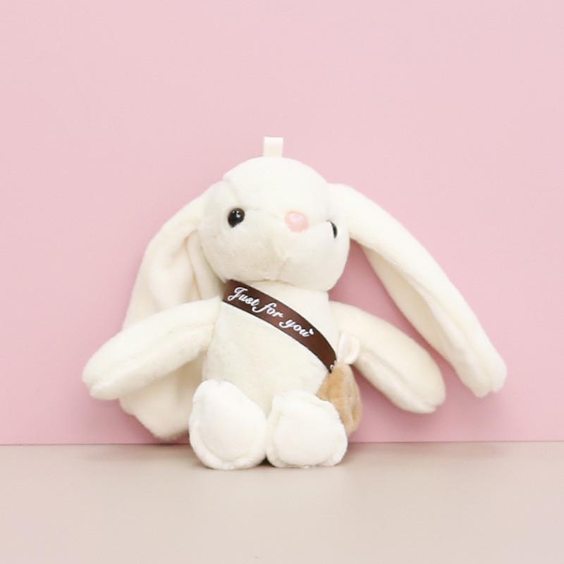 Eared Long Cute Bunny Plush Toy Adorable Cartoon Keychain Charm Perfect Gift
