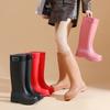 Rain Shoes Women's Extra High Tube Fashion Adult Rain Boots Non-slip Outdoor Waterproof Shoes Platform Long Tube Water Boots Rubber Shoes