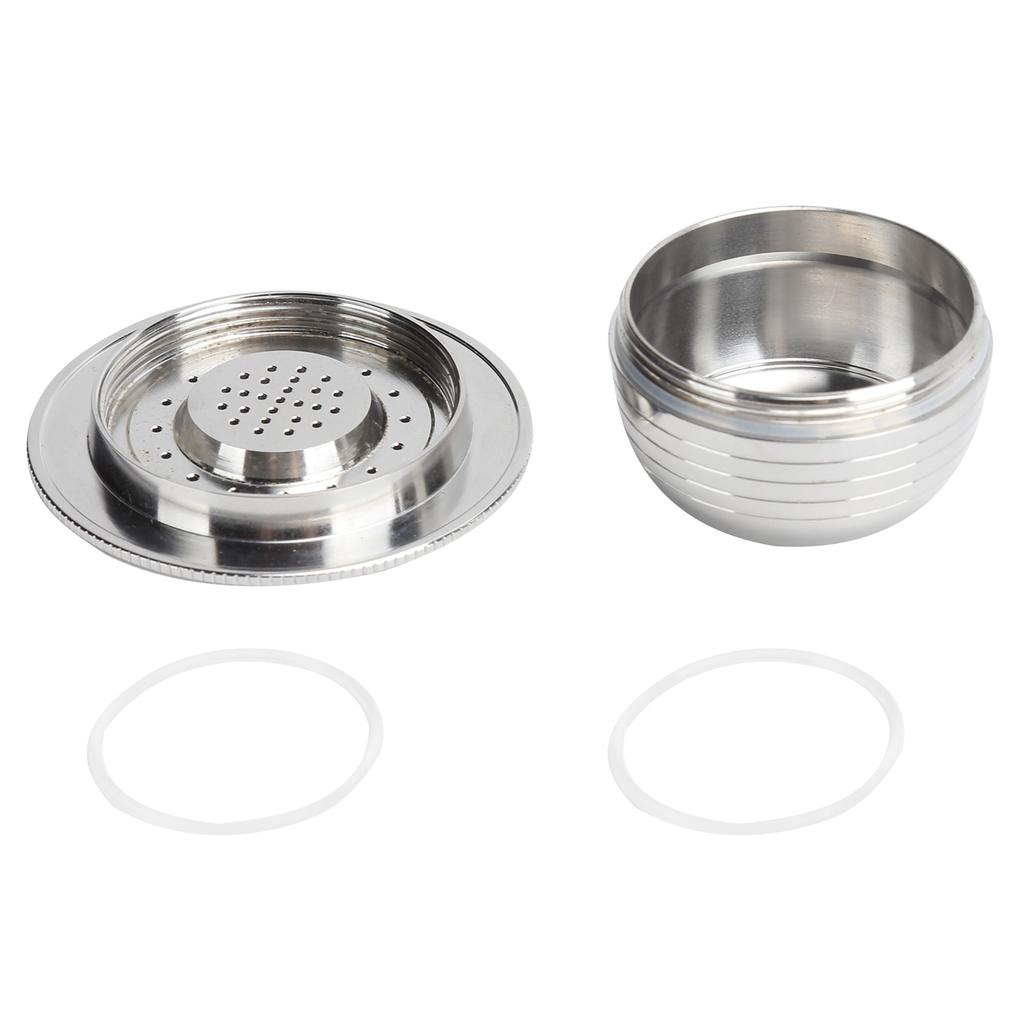 Coffee Capsule Kit with Spoon Brush Gaskets Reusable Coffee Filter Cup Fit for BIALETTI