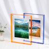Floating Photo Frame Horizontal Vertical Neon Acrylic Home Gallery Office Wall Mount Desktop Standing Decorative Picture Poster Display Frame