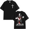 Christian Jesus Died for Me Now Im Live for Him Bible Verse Print T-shirt Men Women Retro Cotton Hort Sleeve T Shirts Streetwear