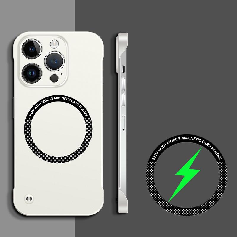 Ultra Thin Hard PC For Magsafe Frameless Magnetic Phone Case For iPhone 14 11 12 13 Pro Mini XR XS Max X 7 8 14 Plus SE Wireless Charging Cover