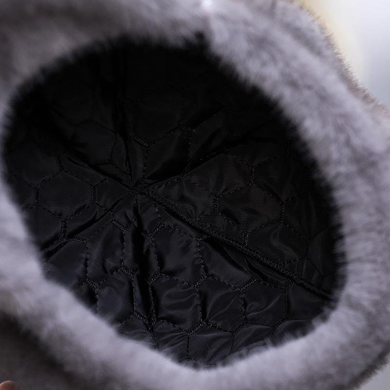 Autumn Winter Hats For Women Solid Color Plain Octagonal Cap Ladies Casual Faux Fur Women Caps