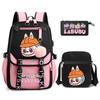 3Pcs/set Cute  Printed Backpack with Shoulder Bag Pencil Case Schoolbag Teenager Student Boy Girl Large Capacity Bookbag