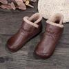 Large Size Women's Velvet Winter Outer Wear Fluffy Shoes Warm Single Shoes Lazy Shoes Leather Soft Sole