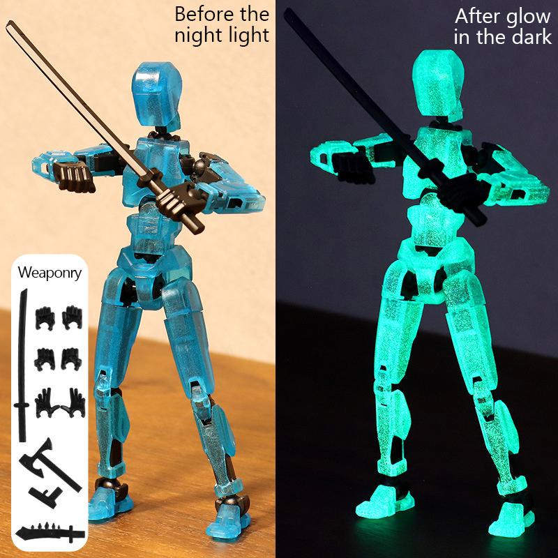 Action Figure Set, Giant Sword Robot Action Figure 3D Printed Robo 13 Action Fidget Toys Figure Articulated, Collectors Desktop