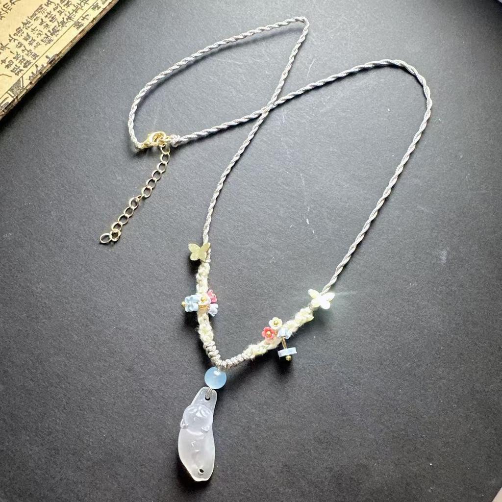 Chasing Autumn: Osmanthus Cat Star Woven Bracelet - Light Luxury Niche Accessory