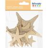 Wooden Shapes To Decorate - ARTEMIO - Coral - 9 Pcs - Starfish - Children's Decoration