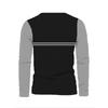 All-Season Men's Crew Neck T-Shirt - Stylish Color Block, Long Sleeves, Durable & Easy-Care Fabric