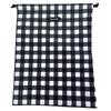 Hanna Hula Deodorizing Drawstring Gingham Black Bag, Large, Antibacterial,