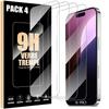 Screen Protector - Tempered Glass - for iPhone 16 Pro - Pack of 4 - Scratch-resistant - Easy Installation