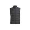 Ess Down Vest With Solid Color Print Logo And Zippered Stand-Up Collar Men Vests Black HG5768