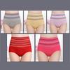 5PCS Women's High Waist Abdominal Panties Postpartum Shaping Sexy Buttocks Large Size Briefs