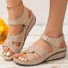 Women Sandals 2024 New Heels Sandals Wedge Heeled Sandals Summer Shoes For Women Platform Wedges Shoes Female