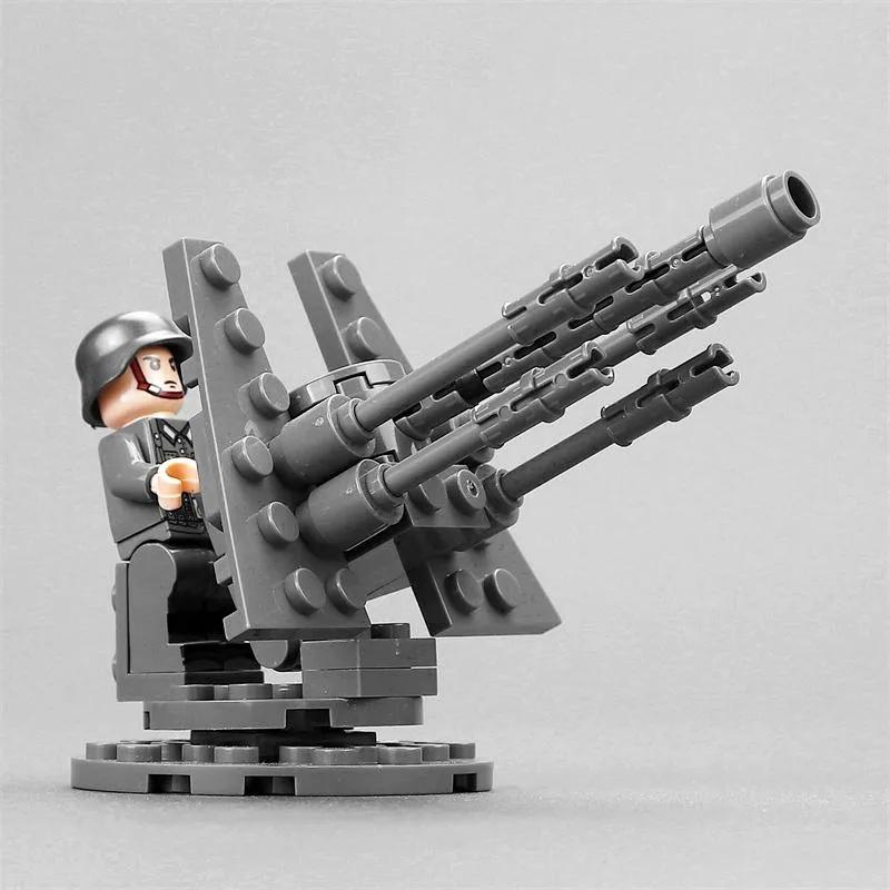 Building Blocks Howitzer Military Base Army Air Defense Anti-aircraft Artillery Boys Assembly Toys