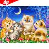 Full Round Diamond Embroidery Sale Animal 5D Diamond Painting Cat Picture Rhinestone Diamond