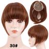 Fringe Bangs Synthetic Hair Extensions Clip In Bangs 6 Inch Short Straight Hairpiece Front Neat Bang Two Side Blonde