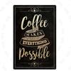 Chalkboard Art Coffee Menu Metal Sign Burger Bar Decorative Signs  Wall Kitchen Cafe Shop Home Art Craft Decor 30X20CM XP(947)A