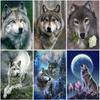 DIY 5D Diamond Painting Full Square/Round Drill Wolf Diamond Art Embroidery Animal Rhinestones Mosaic Home Decor Handmade Gift