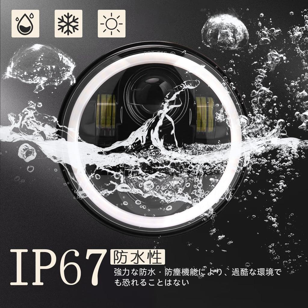 NORTHYUN 5.75 Inch LED Headlight Motorcycle Hi/Lo Switching with DRL Universal Shell /24V Universal