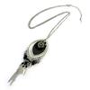 [N8827] - Silver-black 'Altai' Designer Necklace