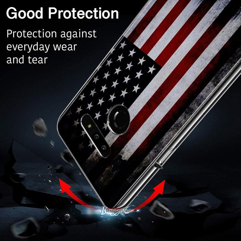 Thin Blue Line American Flag For LG V60 V50S V50 G8X G8S G8 G7 ThinQ 5G K61 K51S K41S K30 K20 Q60 Q9 Soft Phone Case