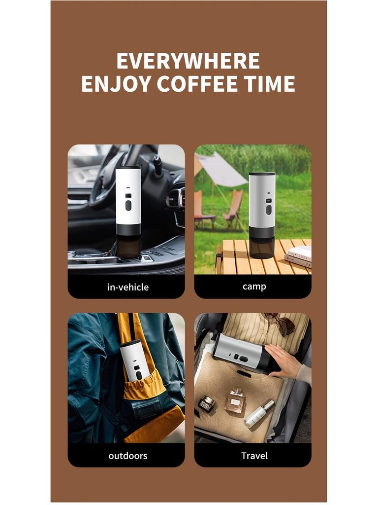 Portable Electric Espresso & Americano Coffee Maker with Heating Pump