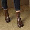 Fashion Winter Women Shoes Chelsea Women Boots Round Toe Chunky Heel Boots Platform Boots Retro Bullock Ankle Boots