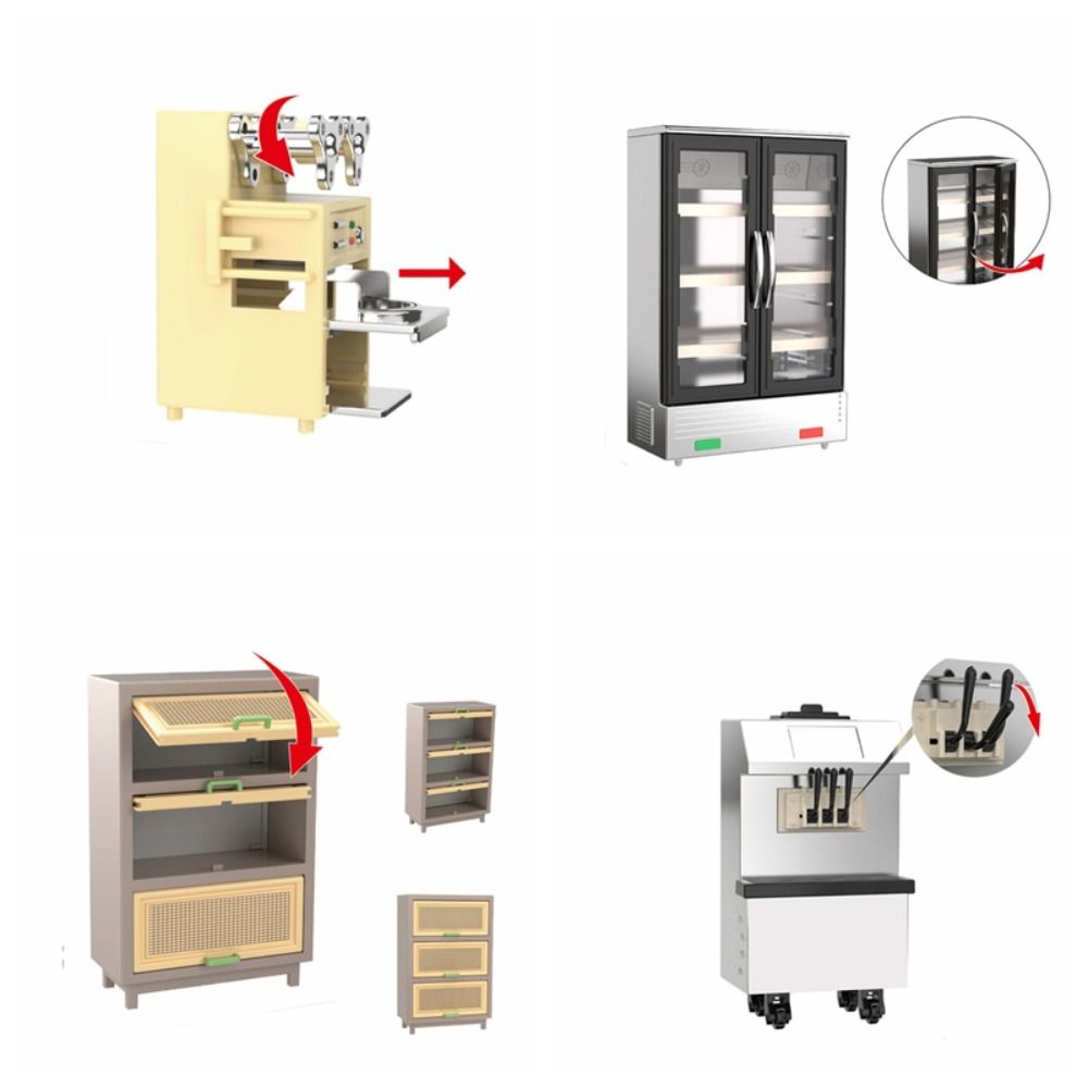 Shooting Props Ice Cream Maker Model Lifelike Electrical Model  for 1/12 1/6 Dollhouse