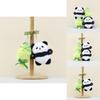 Cartoon Adorable Plush Bamboo Shoot Panda Keychain Cute Gift For Couples And Friends