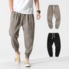 Casual Pants Plus Size Lantern Pants Men's Linen Pants Men's Cotton Linen Harem Pants Leg Binding Pants
