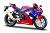 Maisto Honda CBR 1000RR-R Fireblade Motorradmodell Im Maßstab 112, Mit Federung Und Ausklappbarem Seitenständer, 17 Cm, Rot-blau (5-20099), Mittel