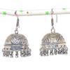 Natural Indian Look Jhumki Gemstone Silver Tribal Bali Earring 1.85" Q2F25