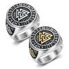 Ring Retro Men's Celtic Knot Ring Viking Nordic Triangle Symbol Valknut Ring