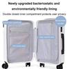 20 Inch Carry-On Suitcase Hard Shell Scratch-resistant Surface with Zipped Pocket USB And Code Lock Silent Spinner Wheel