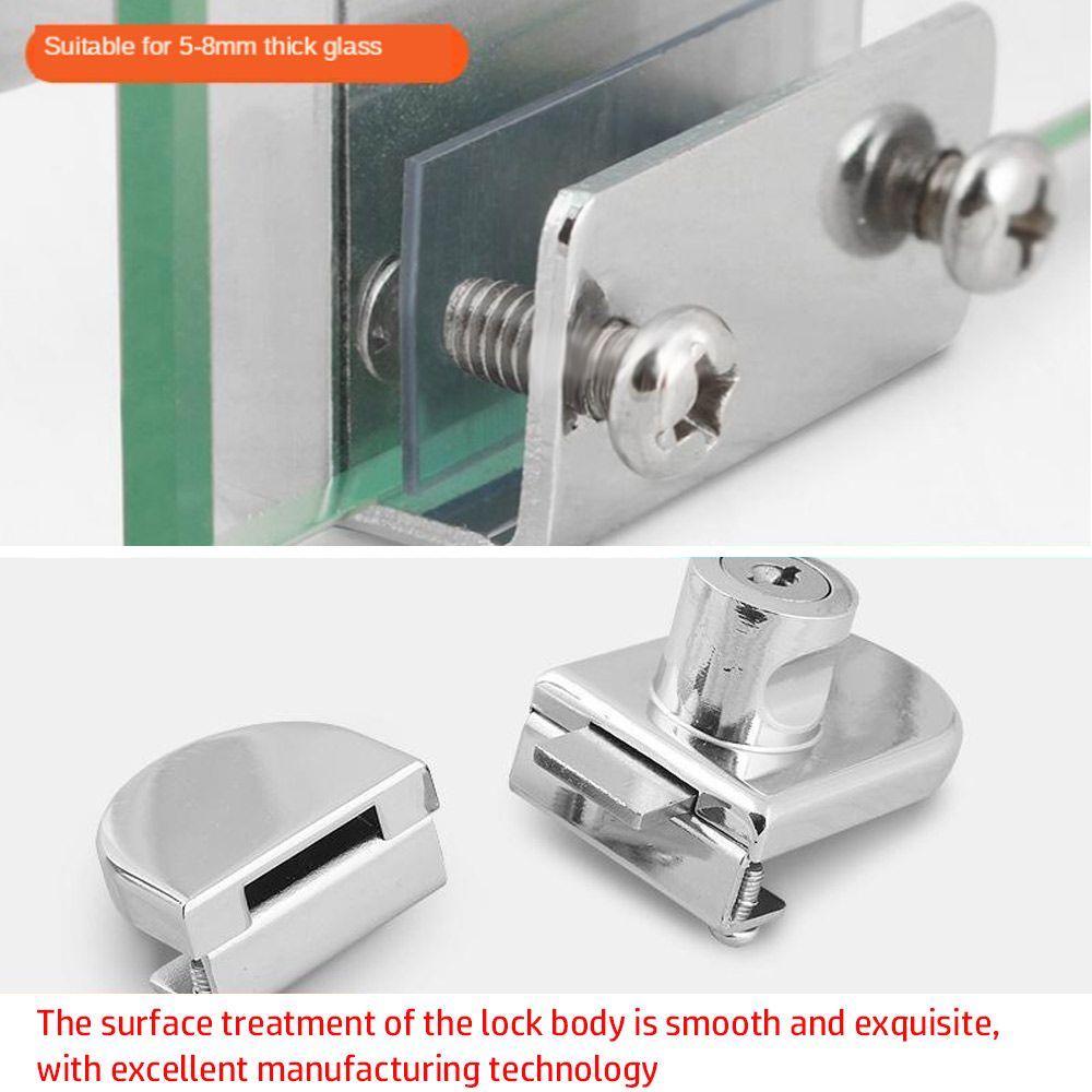 With Key Hardware Accessories Hasp Cabinet Door Locks Window Lock Mall Display Glass Cabinet Lock