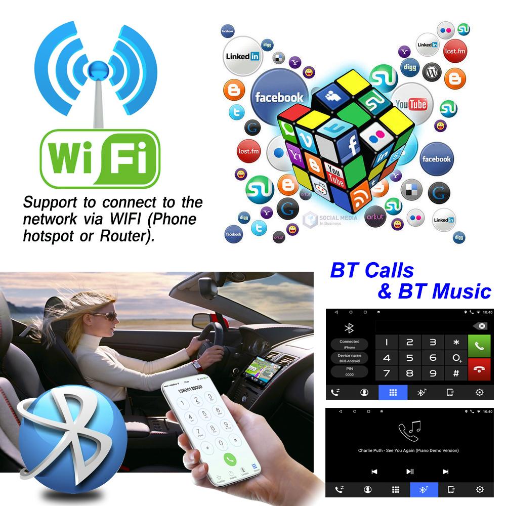 icreative 7 Inch 1+16GB/2+32GB Car Radio Android WiFi GPS FM Radio Car Player MP5 Central Control Full Screen 2 USB All-in-one Machine Universal Radio