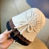 Ladies Bucket Hat Hollow Rope Knitted Hat Autumn and Winter Warm Knitted Hat New