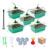 5pcs Seedling Tray with Led Grow Lights Plant Seed Starter Tray Kit Greenhouse Growing Trays with Light Useful Garden Tool
