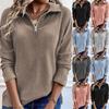 European & American Women's Autumn/Winter Zipper Pullover Knit Sweater Jacket