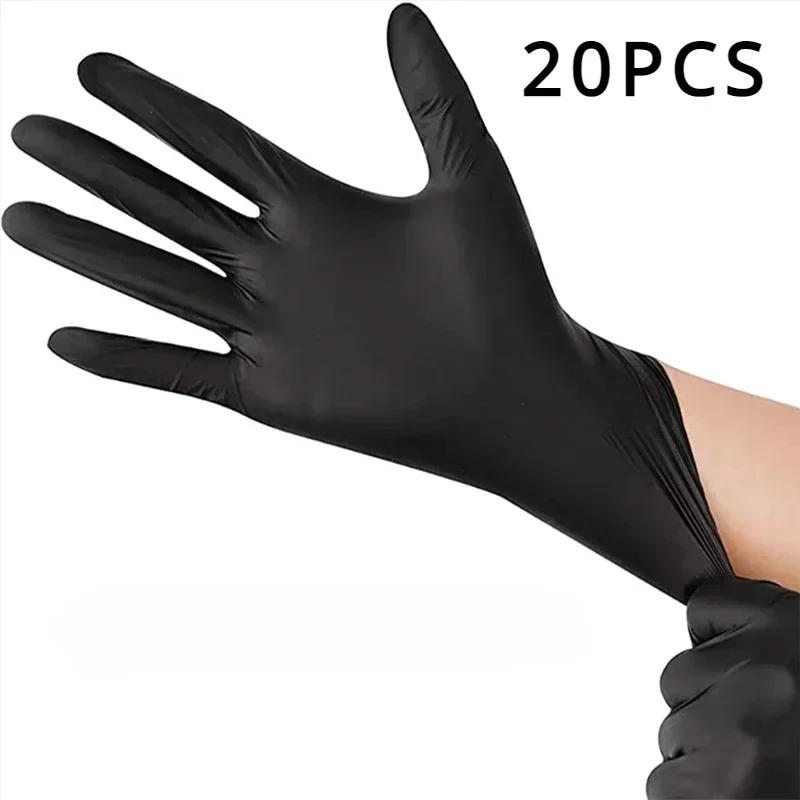 Black Nitrile Disposable Gloves Non-Medical for Cleaning,Painting,Pet Bathing Painting Gloves Household Cleaning Nitrile Gloves