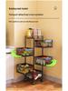 Rotating Multi-Layer Storage Rack for Fruits & Vegetables - No Installation Needed