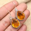 Pretty Honey Topaz Gemstone Handmade 925 Solid Sterling Silver Jewelry Earrings For Women