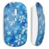 Wireless Mouse - Snow - Blue - USB Wifi Key Included - Compatible Mac and PC - Wireless Technology