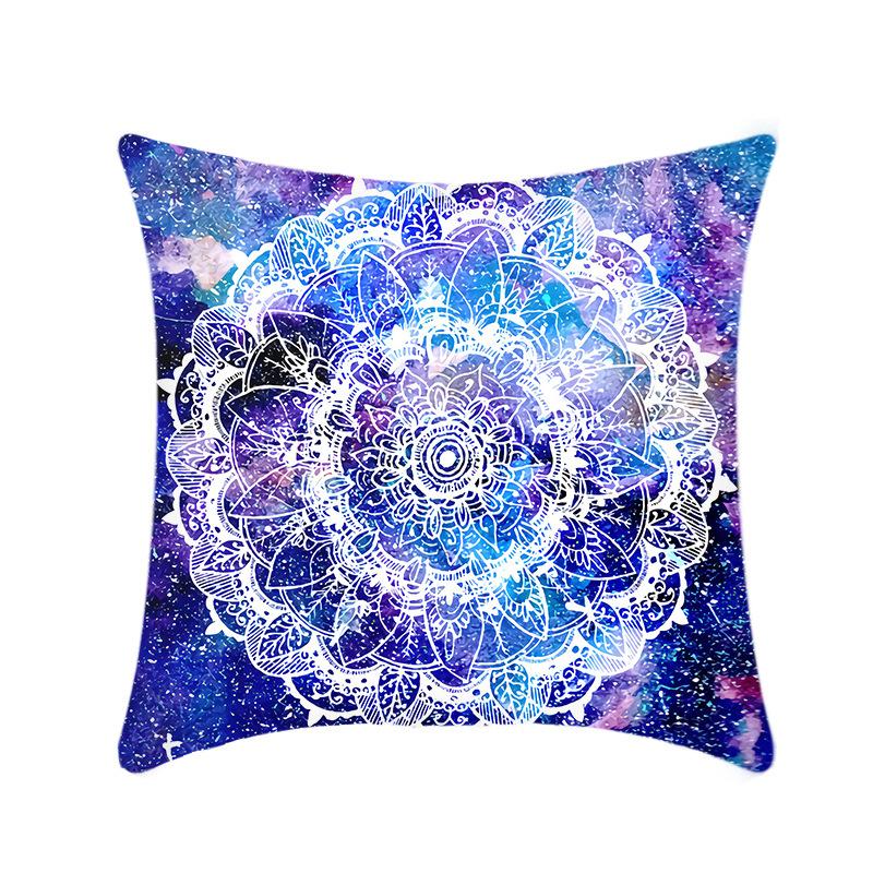 Creative Bohemian Style Mandala Sofa Pillow Cover Tatami Bay Window Pillow Cover Short Plush Printed Cushion
